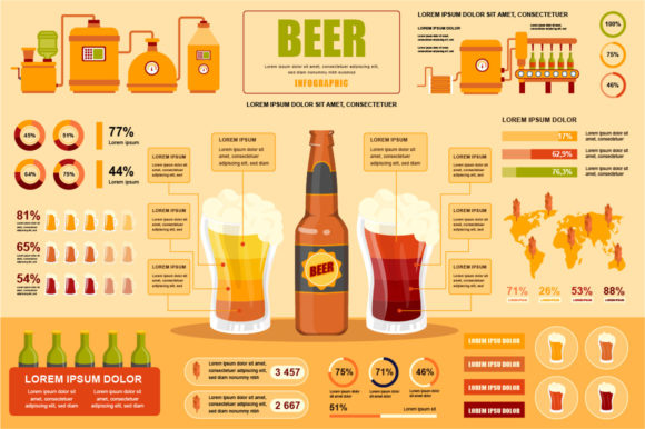 Beer Infographic Design Template