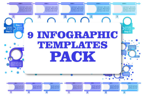 Blue Business Infographic Template Set