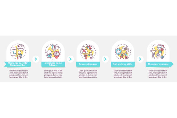 Child Safety Vector Infographic Template
