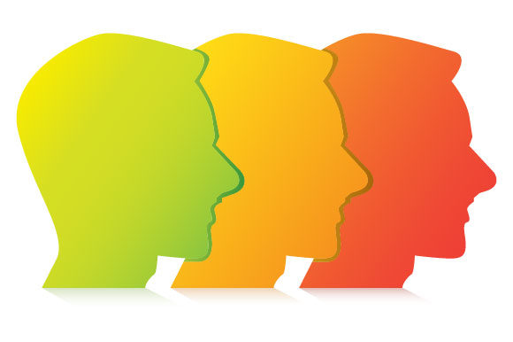 Colorful Human Head Infographic Diagram