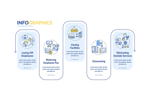 Cost Cutting Measures Vector Infographic