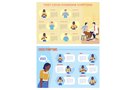Covid Symptoms Infographic Template Set