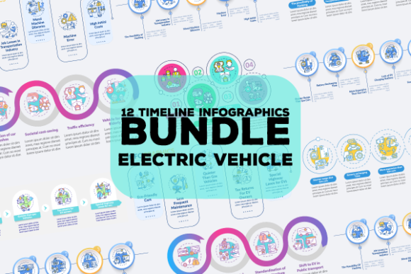 EV Trends Vector Infographic Bundle