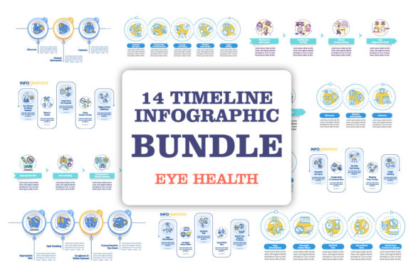 Eye Health Tips Vector Infographic Set