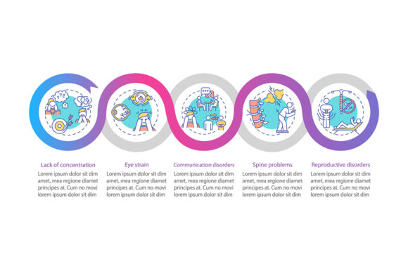 Gadget Addiction Health Problems Graphics