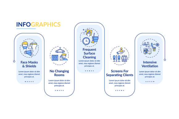 Salon Safety Rules Vector Infographic Graphics