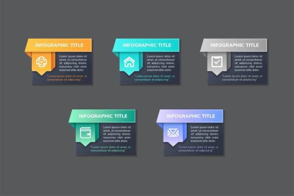 Square Chat 3D Infographic for Graphics & Infographics