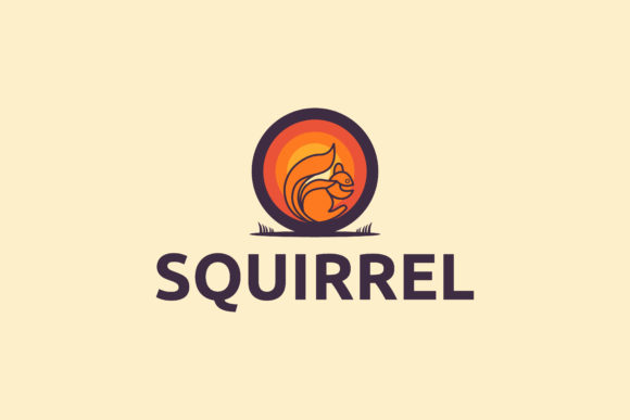 Squirrel Animal Logo Design Template