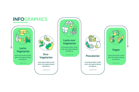 Vegetarian Diets Infographic Graphics