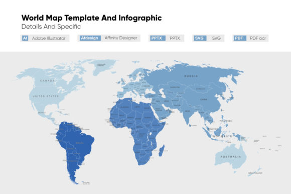 World Map Template and Infographics